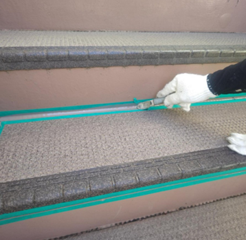 防滑シート工事　シーリング施工