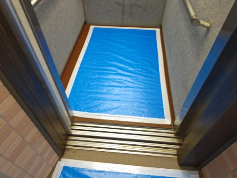 マンション共用部　養生