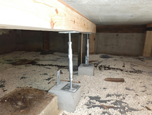 床下補強後 鋼製束